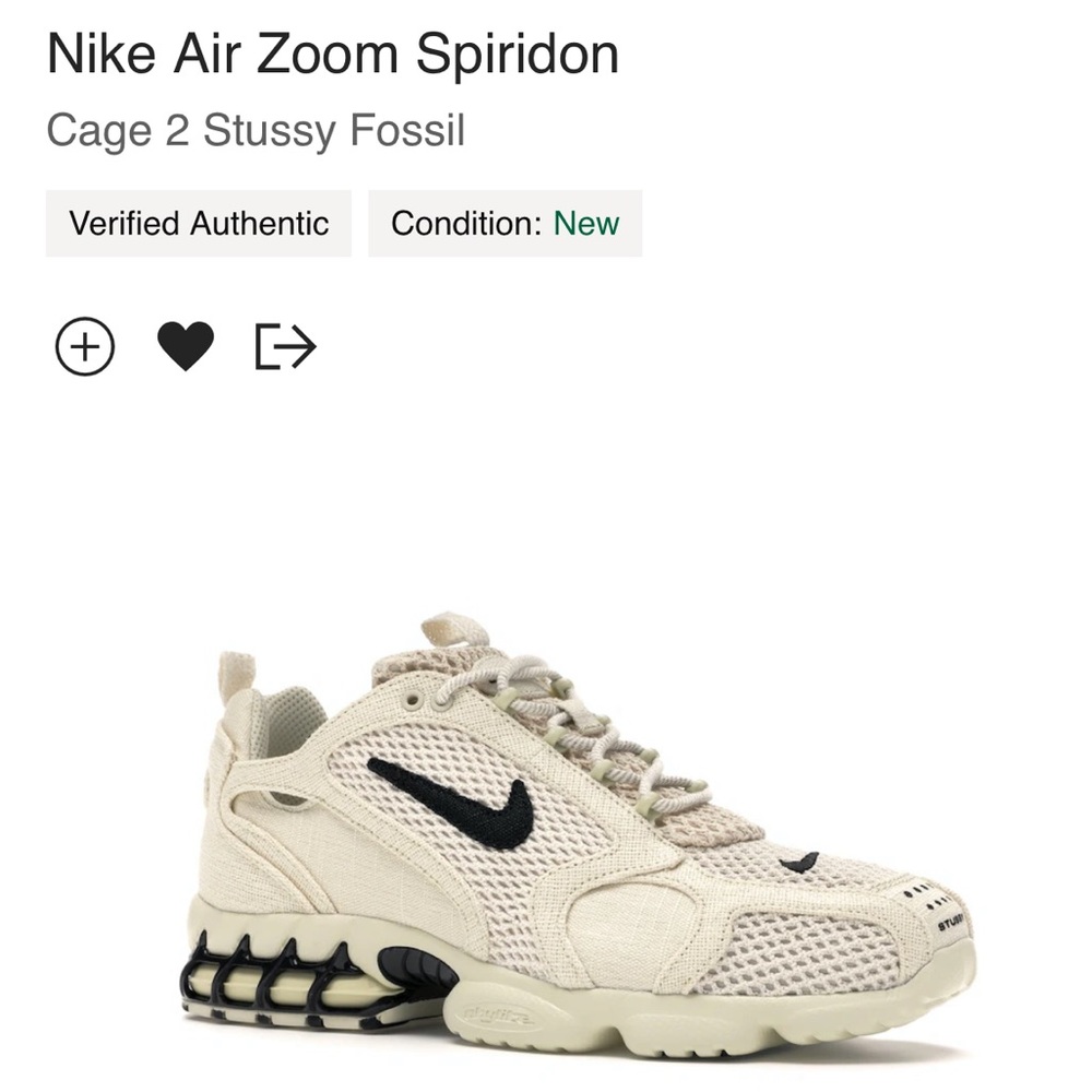 Nike Air Zoom Spiridon Cage 2 Stussy Fossil